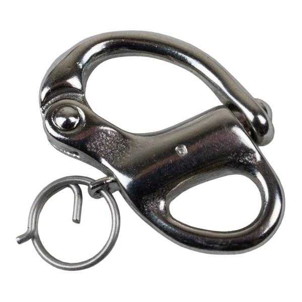 Small stainless steel safety snap shackle